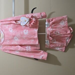 Pink Floral 3 Piece Set Outfit Girls